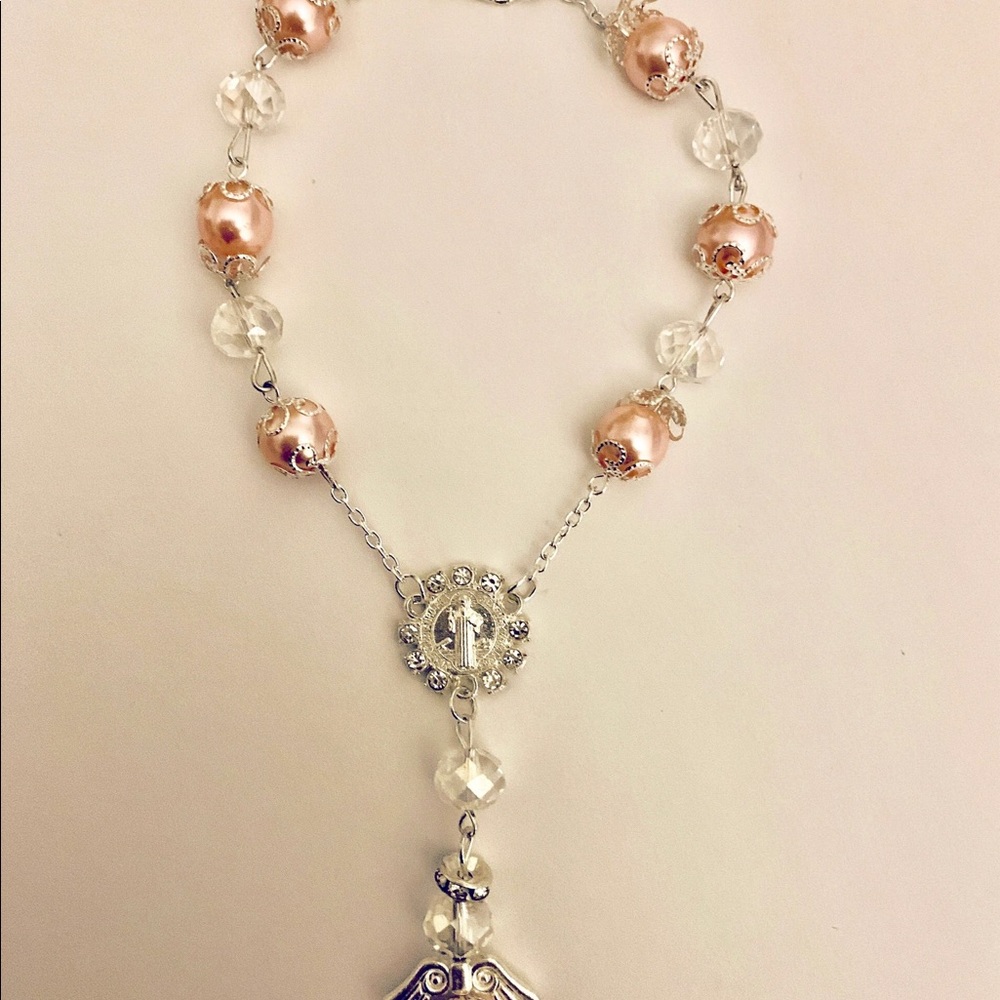 Pink Rosary Bracelet